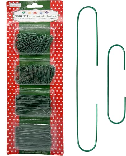 REGENT 300 Count Holiday Ornament Hooks Green - Image 1