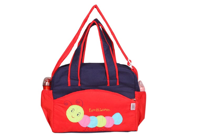 Unique Ideas New Born Baby Multipurpose Polyester Diaper/Mother Bag with Holder Diaper Changing Multi Compartment (Red Regular, Medium,Pack of 1) - Image 1