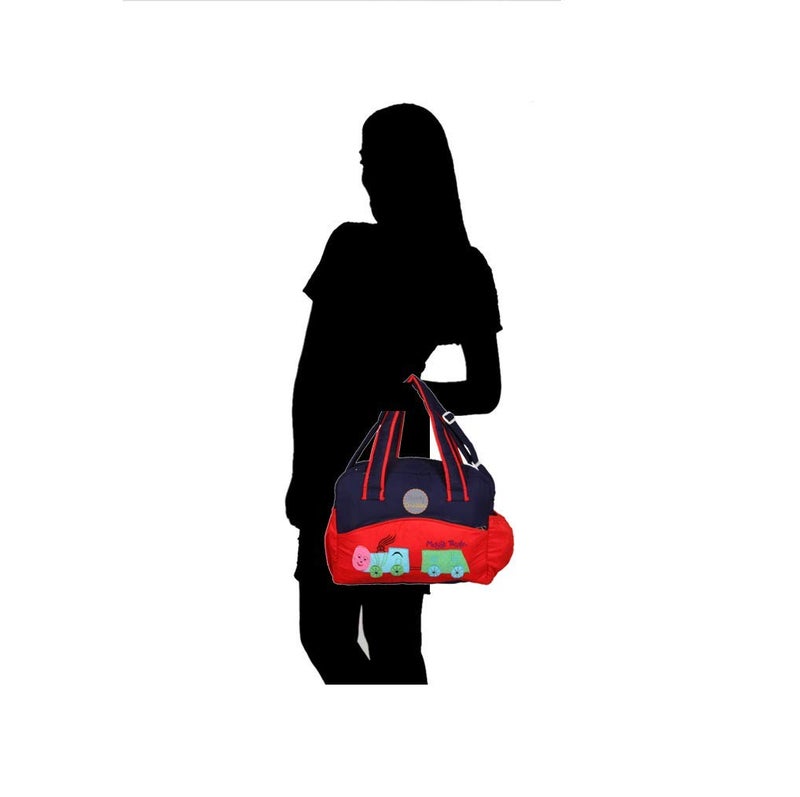 Unique Ideas New Born Baby Multipurpose Polyester Diaper/Mother Bag with Holder Diaper Changing Multi Compartment (Red Regular, Medium,Pack of 1) - Image 5
