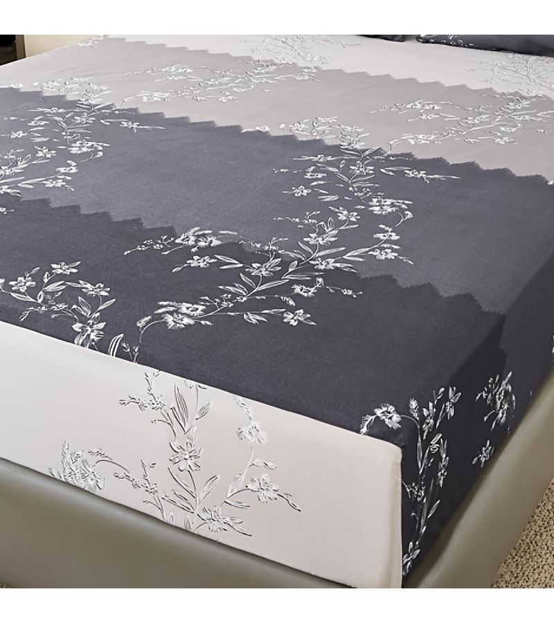 طقم ملاءة مرنة بتصميم زهور كاملة لحجم سرير كامل 53.94 × 75.98 بوصة مع 2 كيس وسادة، تصميم كلاسيكي بطبعة زهور، جودة عالية صباغة تفاعلية مقاومة للبهتان، تشطيب ناعم وصديق للبشرة، سهل الاستخدام يحافظ على نظافة المرتبة وترتيبها، قابل للغسل في الغسالة. - Image 5