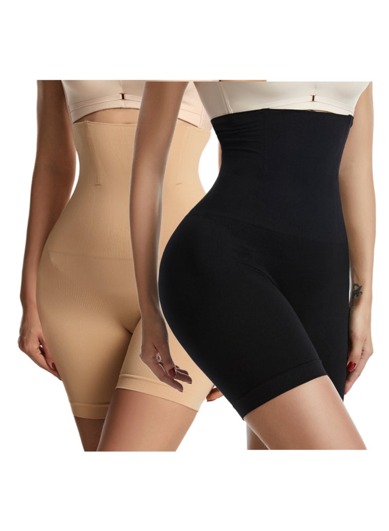 2 Pieces High Waist Tummy Control Shapewear Panties Shorts Women Body Shaper - Image 1