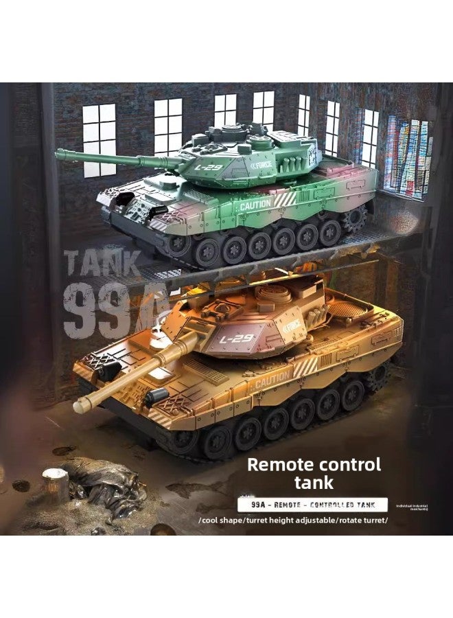 No. Remote Control Tank Toy Car Children's Rechargeable Electric Battle Can Launch Water Bombs To Open Cannons Car 4 Boys 5-Color:23cm 【desert Yellow】 - Remote Control Tank - 【luxury Three Electric】 90 Minutes Of Battery Life - Image 4