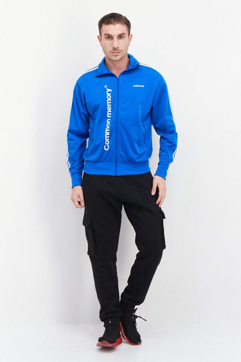 adidas Originals Men Sportswear Fit Long Sleeves Training Jacket, Blue - Image 2