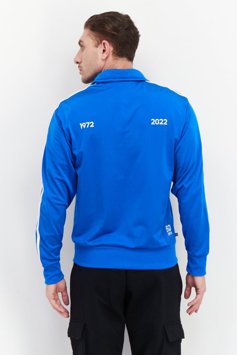 adidas Originals Men Sportswear Fit Long Sleeves Training Jacket, Blue - Image 3