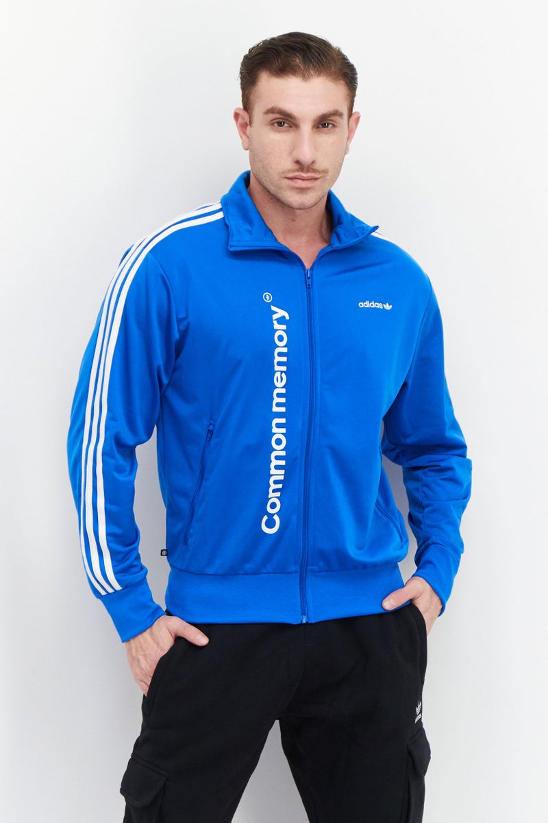 adidas Originals Men Sportswear Fit Long Sleeves Training Jacket, Blue - Image 1