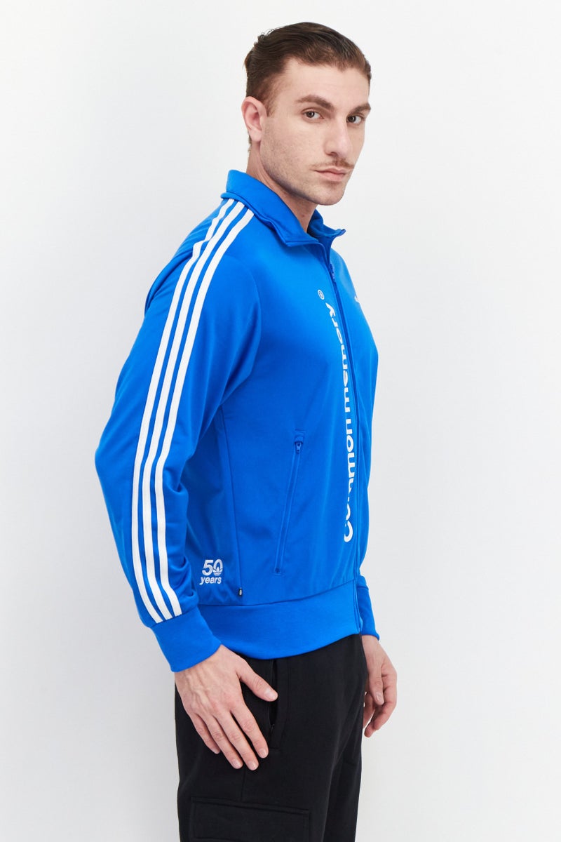 adidas Originals Men Sportswear Fit Long Sleeves Training Jacket, Blue - Image 4