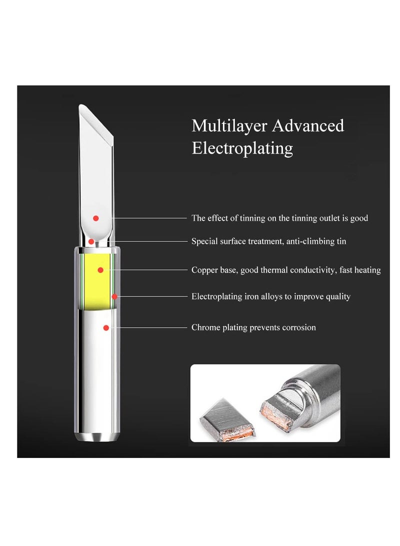 SYOSI، مجموعة رأس لحام قابلة للاستبدال مكونة من 10 قطع، 900M، خالي من الرصاص، مع غلاف لحام لمحطة لحام هاكو كويك أويوي يهوى مابلين ABF - Image 5