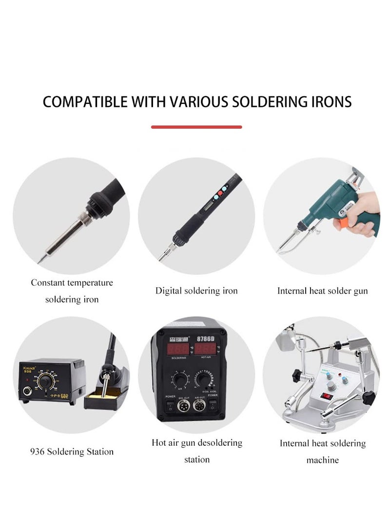 SYOSI، مجموعة رأس لحام قابلة للاستبدال مكونة من 10 قطع، 900M، خالي من الرصاص، مع غلاف لحام لمحطة لحام هاكو كويك أويوي يهوى مابلين ABF - Image 4