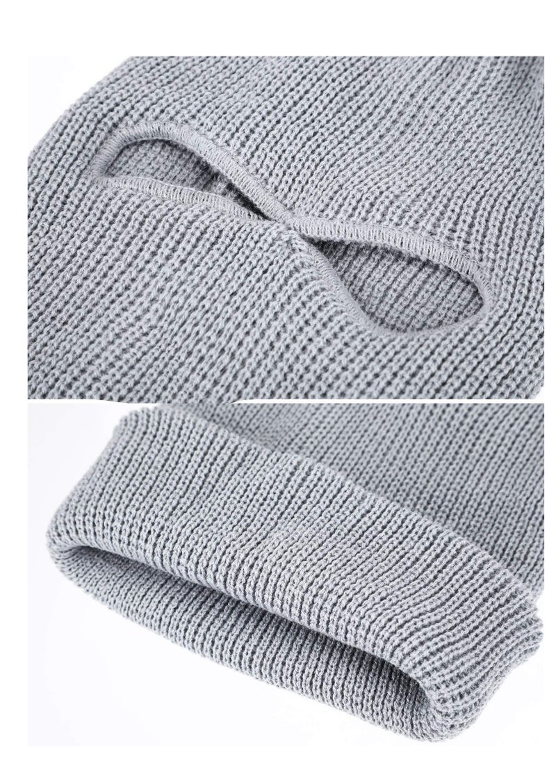 Full Face Cover Winter Balaclava, 3 Hole Knitted Mask for Outdoor Sports, Skiing, Cycling, and Snowboarding, for Men and Women - Image 4