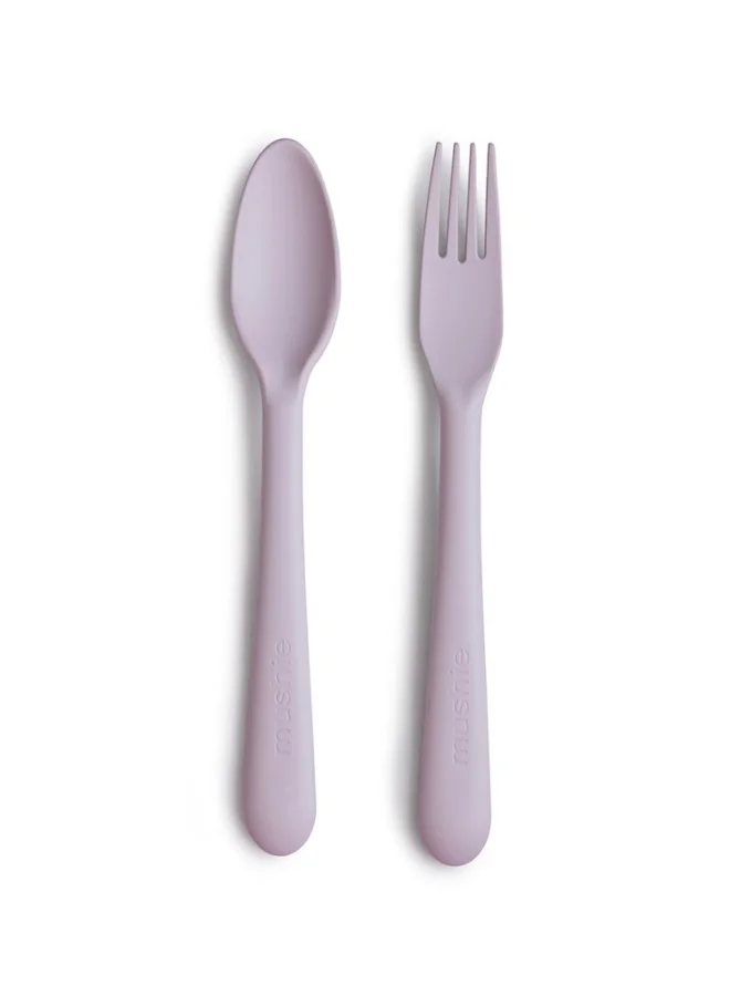 mushie Fork & Spoon Soft Lilac