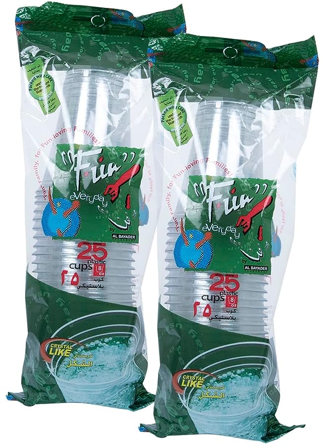 Raxoom Promopack Disposable clear plastic cup 8Oz, Pack Of 50 - Ideal for iced coffee, smoothies, Bubble tea, milkshakes, frozen cocktails, water, sodas, juices, snacks, dessert and more. - Image 1