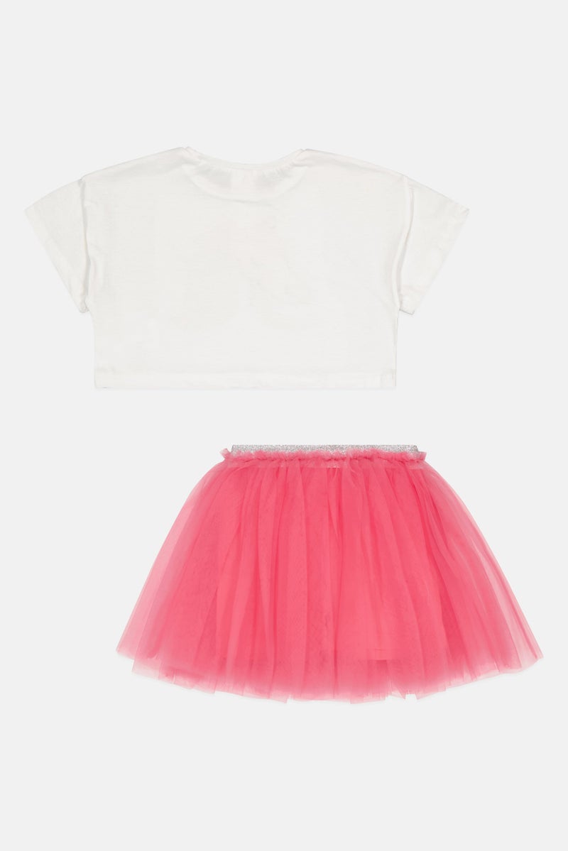 MISS Toddlers Girl 2 Pieces Sequins Top And Tutu Skirt Set, Multicolor - Image 2