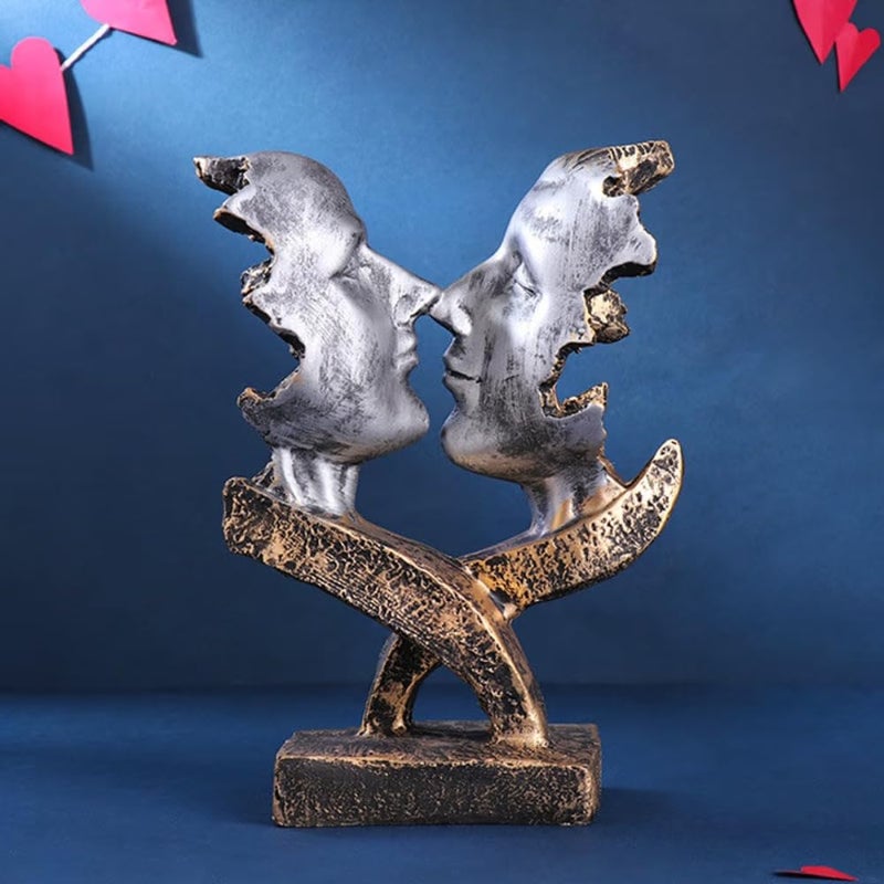 Floweraura Floweraura Love Special Combo Includes Decorative Timeless Love Bond Resin Couple Showpiece with Gorgeous Pendant Set for Valentines Day Gift Birthday Gift Special Occasions Gift  - Image 2