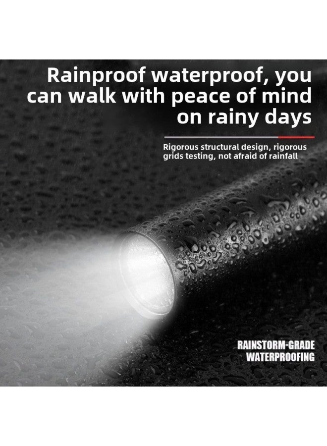 Flashlight Strong Light Rechargeable USB Outdoor Super Bright Long-range Household Emergency Light Special Forces-Product Specifications:Star Black 【highlight Rechargeable Version】 - Wait 120