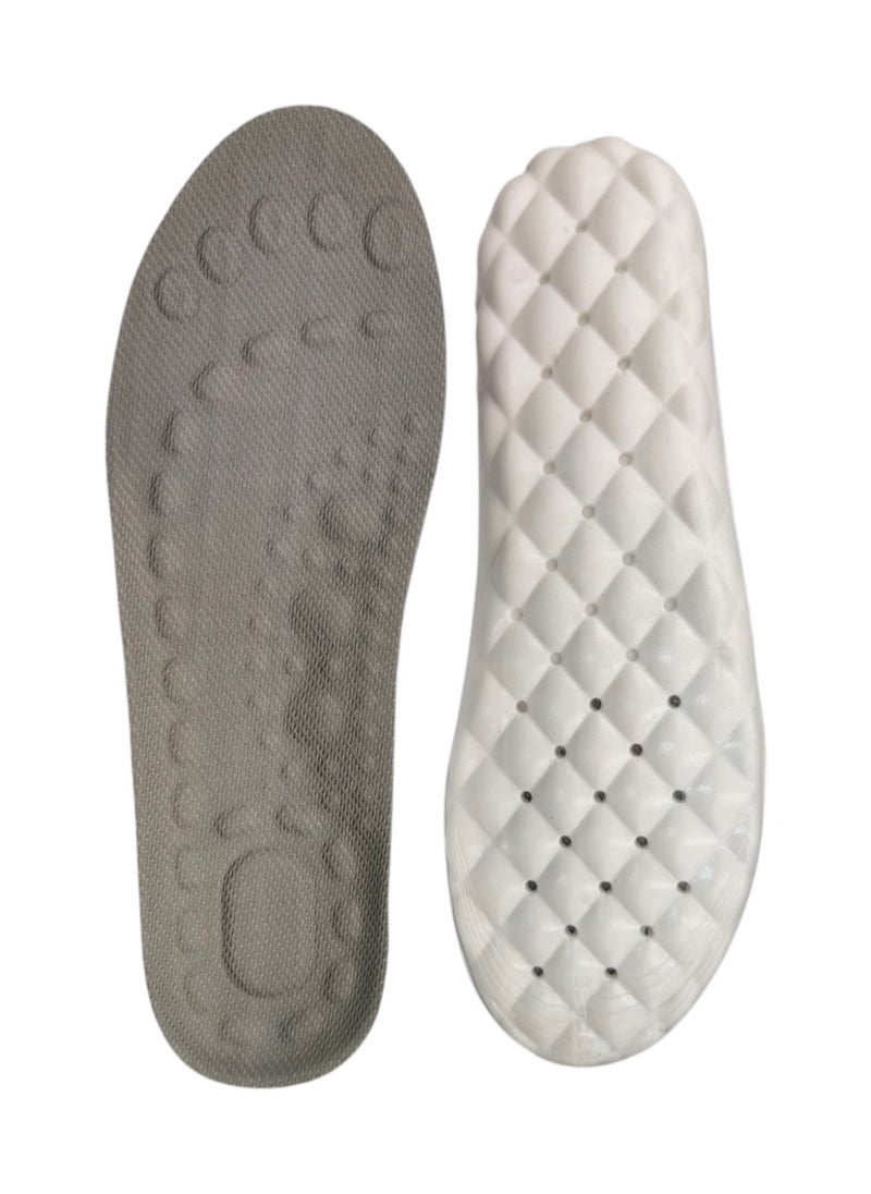 Generic 1 Pair of GRAY Breathable Memory Foam Insoles, Comfort, Super Soft Shoe Inserts, Shock Absorption for Shoes, Trainers, Sneakers, Work Boots, Sports  - Image 1