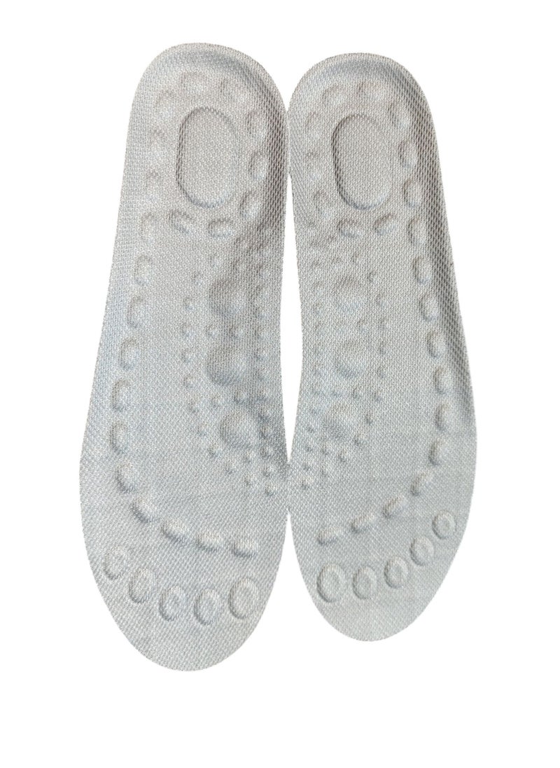 Generic 1 Pair of GRAY Breathable Memory Foam Insoles, Comfort, Super Soft Shoe Inserts, Shock Absorption for Shoes, Trainers, Sneakers, Work Boots, Sports  - Image 2