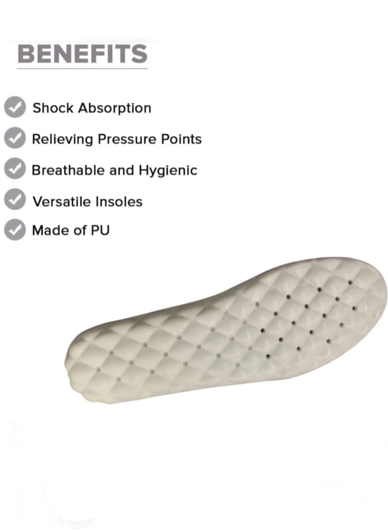Generic 1 Pair of GRAY Breathable Memory Foam Insoles, Comfort, Super Soft Shoe Inserts, Shock Absorption for Shoes, Trainers, Sneakers, Work Boots, Sports  - Image 5
