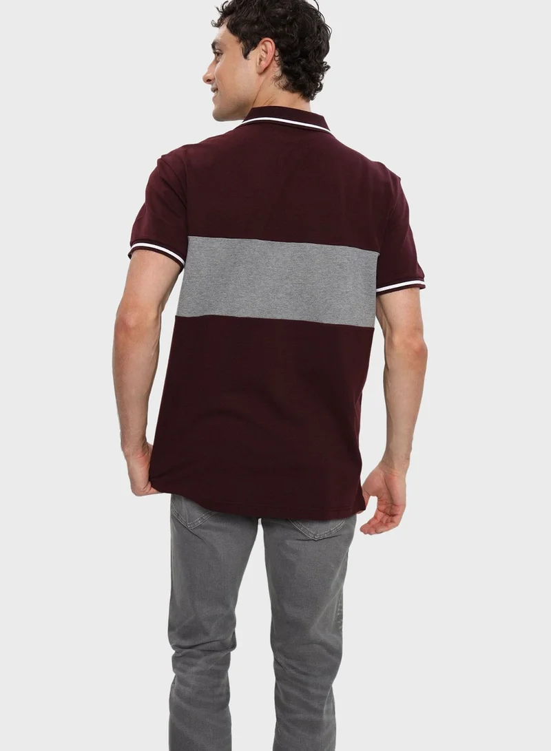 American Eagle Color Block Pique Polo