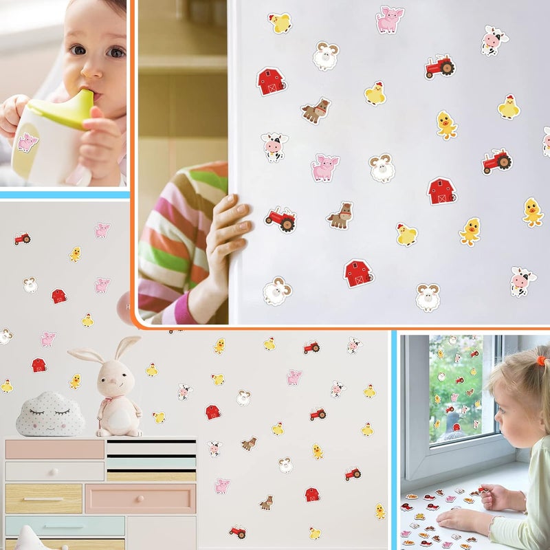 Sureio 500 Pack Farm Animal Foam Stickers Cute Farm Themed Classroom Self Adhesive DIY Animal Confetti Stickers for Kids Classroom Birthday Party Supplies Decor - Image 5