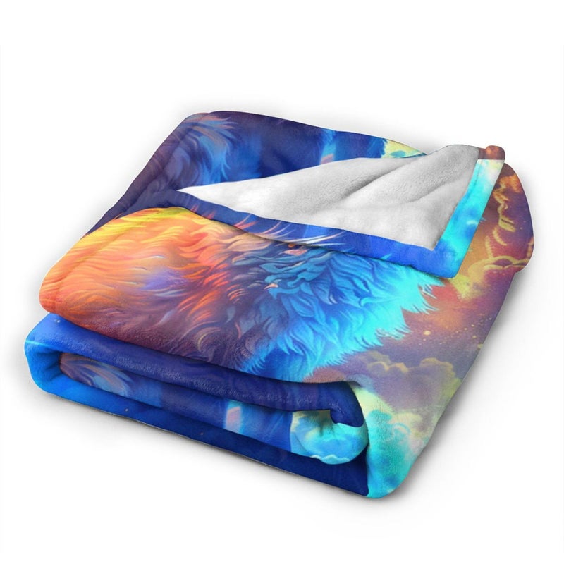Tijuboni Fantasy Fox Blanket Fox in Space Throw Blanket Fox Gifts and Decor Fox Blanket for Girls Women Kids Adults Soft Warm Cozy Fleece Blanket for Couch Sofa Bed 50""x40"" - Image 4
