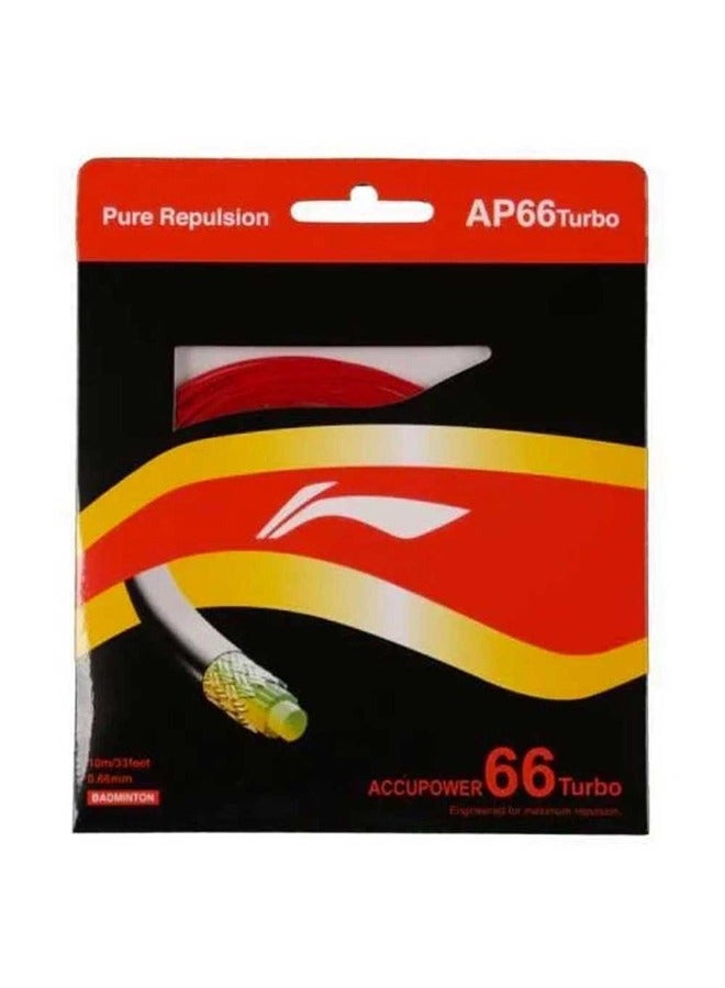 Li-Ning Ap-66 Turbo Badminton String - Red  - Image 1