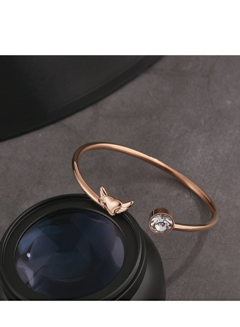 زنك سوار ZINK النسائي من الفولاذ المقاوم للصدأ باللون الوردي الذهبي | ZFBG006RGC - Image 3