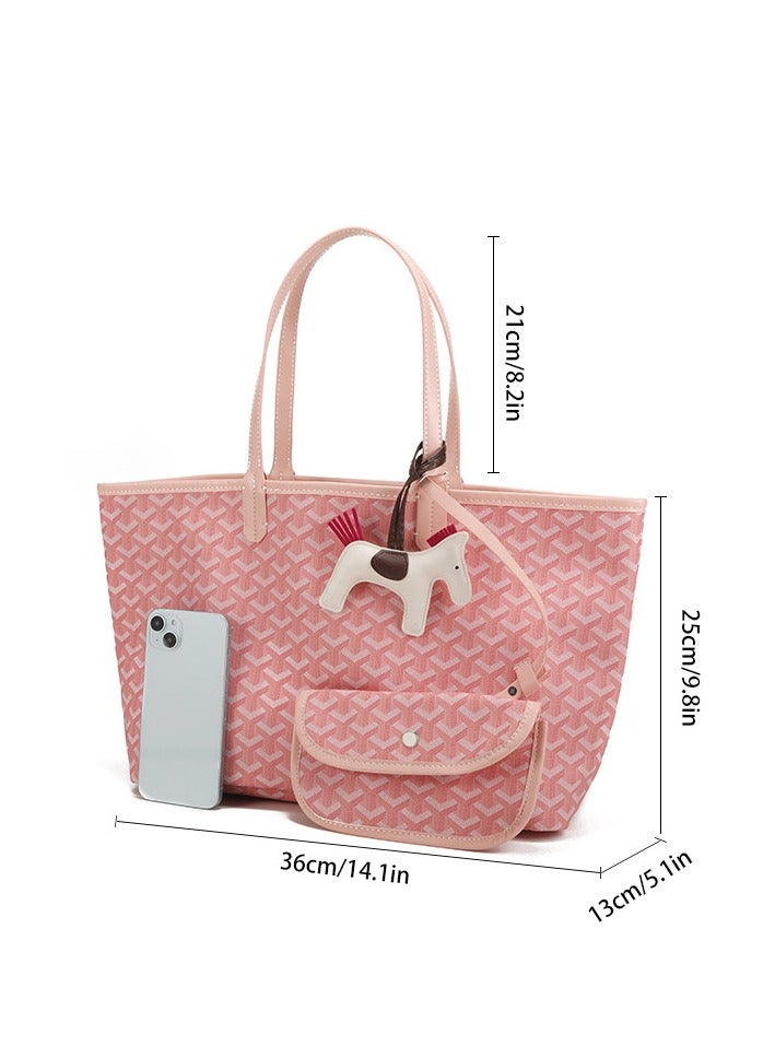 Printed Shopper Tote Pink Pony Pendants Random - Image 5