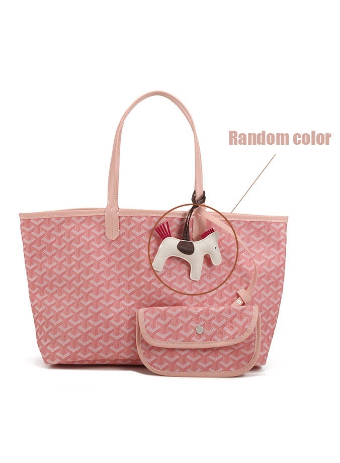 Printed Shopper Tote Pink Pony Pendants Random - Image 1