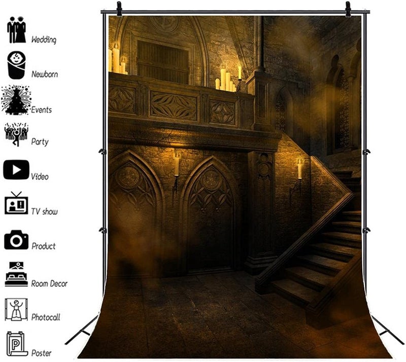 AOFOTO 5x7ft Gloomy Gothic Style Backdrop for Photography - Image 2