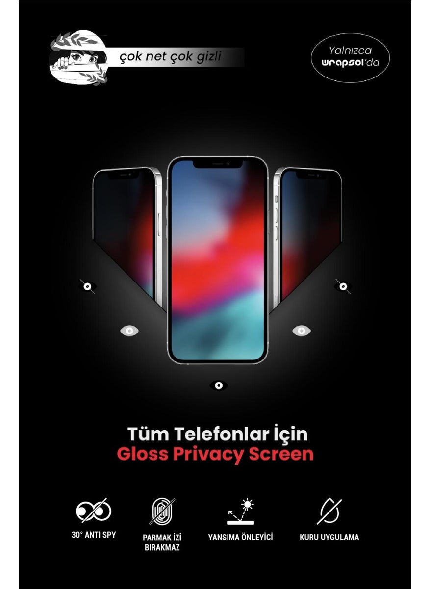 Wrapsol - Samsung Galaxy F34 5g Glossy Ghost Privacy Screen Protector Film - Image 1