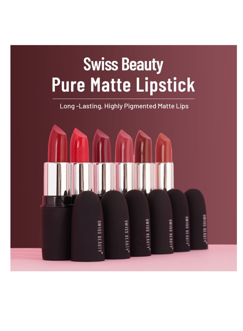 Swiss Beauty  Matte Creamy Lipstick Non drying  Highly pigmented Lipstick Shade  Berry  3.8gm - Image 2