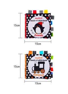 NIBEMINENT 2-Piece Baby Cloth Early Education Soft Book Set 15 x 15cm  - Image 2