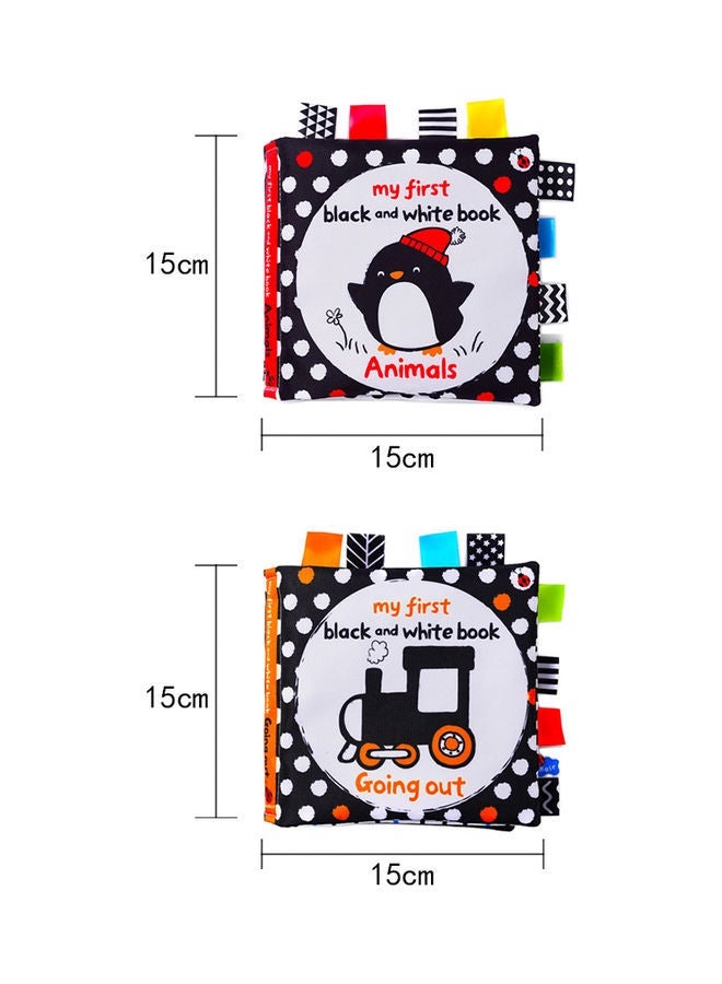 NIBEMINENT 2-Piece Baby Cloth Early Education Soft Book Set 15 x 15cm - Image 2