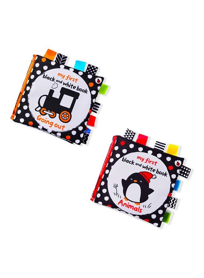 NIBEMINENT 2-Piece Baby Cloth Early Education Soft Book Set 15 x 15cm - Image 3