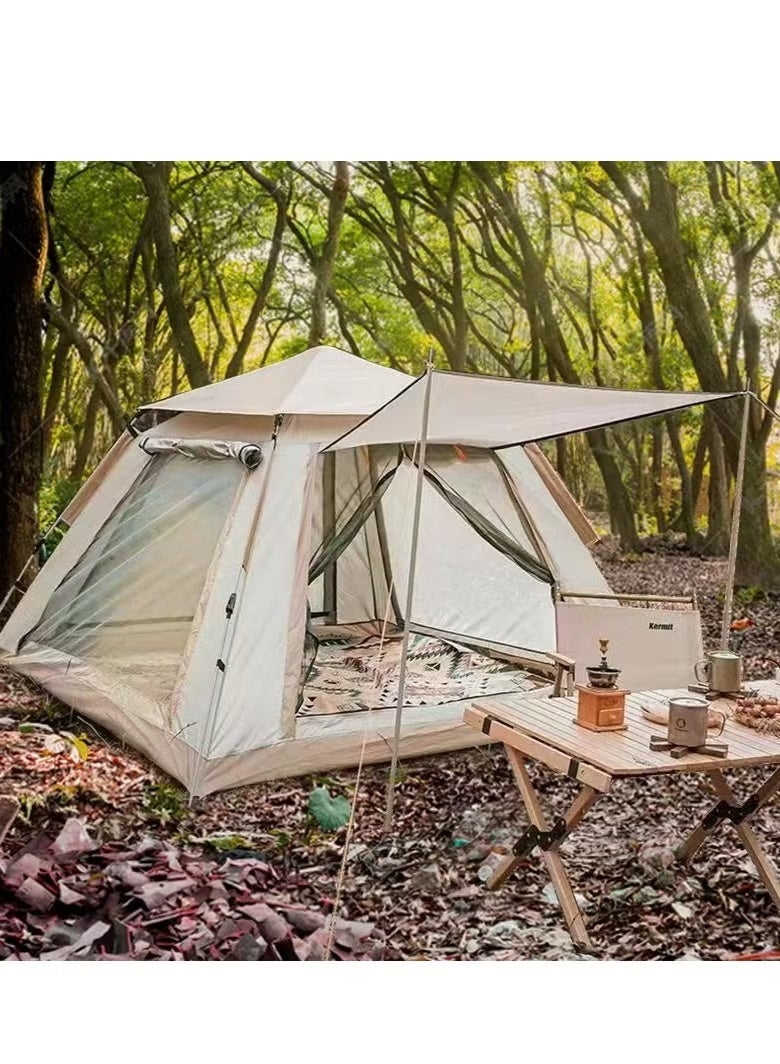 BlueFire Pop-Up Family Camping Tent 3-4 Person ⛺ | Waterproof & Windproof Instant Setup Tent with Dual Doors, Floor-to-Ceiling Mesh Windows & Dome Vent | Detachable Top Sun Shelter | 360° Airflow Design for Outdoor Travel, Beach, Hiking, and Adventure | Large Portable Tent with Carry Bag – Easy Fold & Quick Storage - Image 1