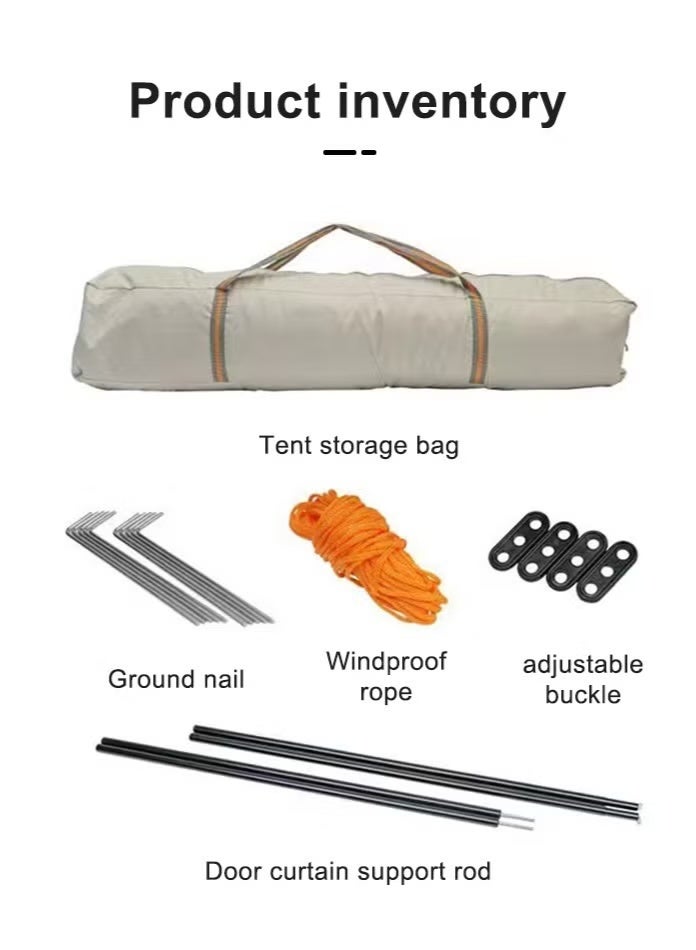 BlueFire Pop-Up Family Camping Tent 3-4 Person ⛺ | Waterproof & Windproof Instant Setup Tent with Dual Doors, Floor-to-Ceiling Mesh Windows & Dome Vent | Detachable Top Sun Shelter | 360° Airflow Design for Outdoor Travel, Beach, Hiking, and Adventure | Large Portable Tent with Carry Bag – Easy Fold & Quick Storage - Image 5