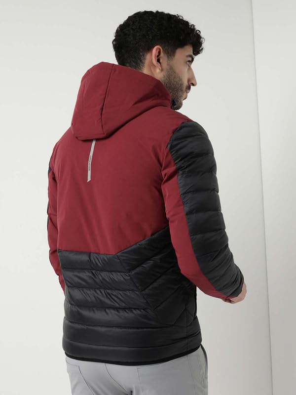 Wildcraft Men Nylon Standard Length Stylish Down Innovation Minu Winter Jacket Full Sleeve (L,Maron_Blk), Assorted - Image 5