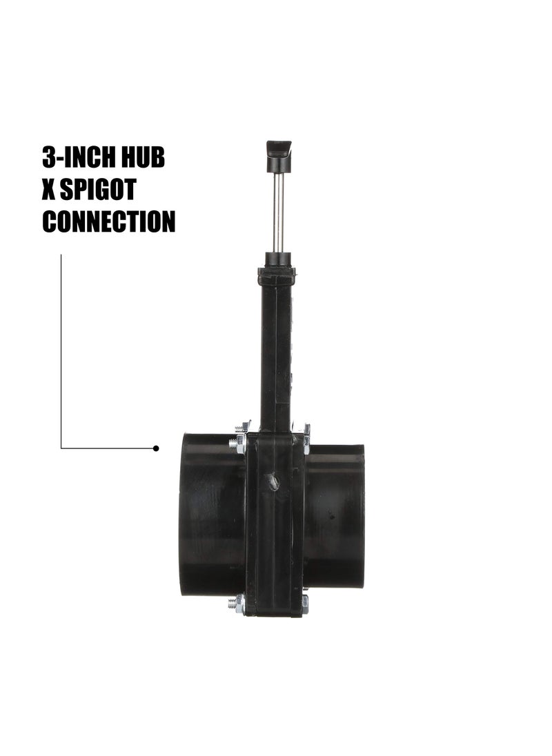 Valterra VALTERRA ABS Gate Valve for RV, Camper, and More - 3-Inch Hub x Spigot Connection  - Image 2