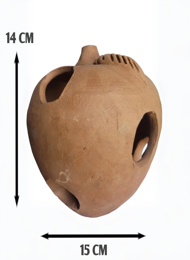 RUKDA Terracotta Aquarium Decoration - Fish Tank Cave Shelter, Ideal Breeding Hideout for Betta Fish, Shrimp, Goldfish, and Small Reptiles - Eco-Friendly & Safe (TerraRetreat Sphere) - Image 2