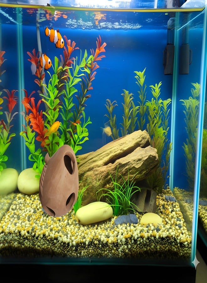 RUKDA Terracotta Aquarium Decoration - Fish Tank Cave Shelter, Ideal Breeding Hideout for Betta Fish, Shrimp, Goldfish, and Small Reptiles - Eco-Friendly & Safe (TerraRetreat Sphere) - Image 5
