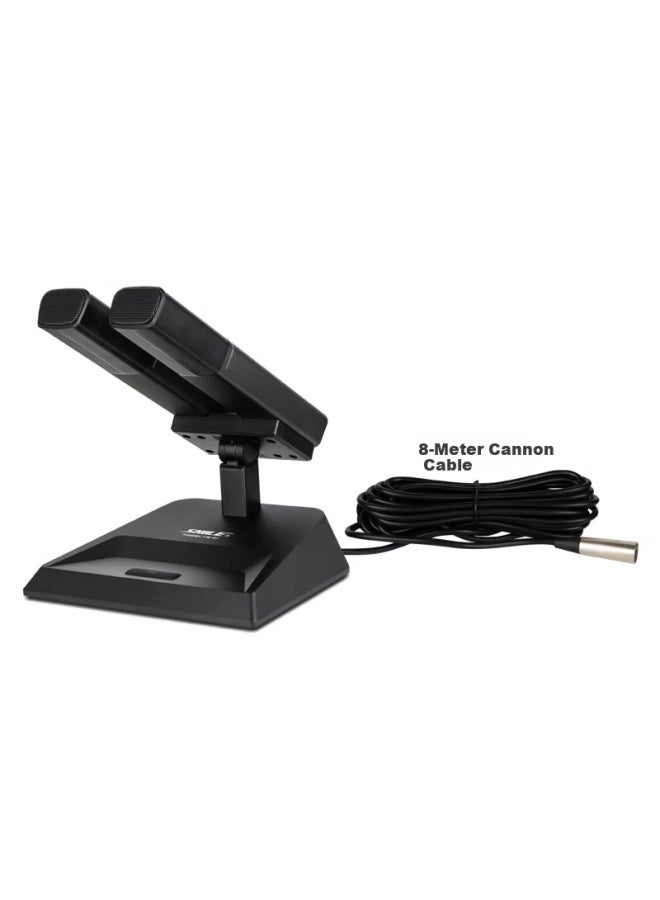 Shile 48v Phantom Power Square Tube Conference Wired Microphone Full Metal Desktop Large Diaphragm Short Rod Long Distance Dual Rod Microphone Ye-01 - Image 3