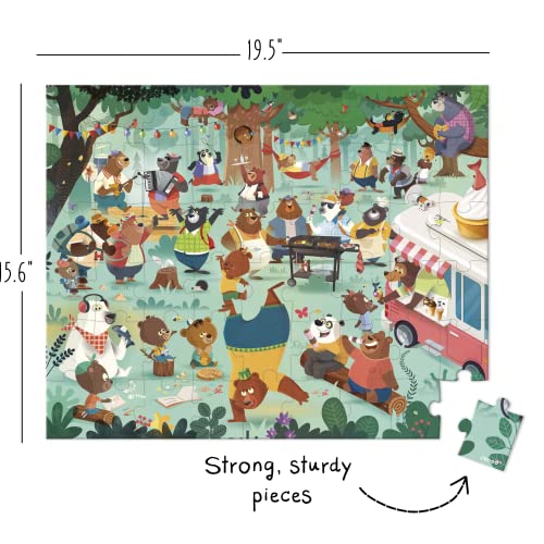Janod 54 Piece Bear Family Jigsaw Puzzle Ages 5 Family Bonding Engaging Bear Theme Promotes Creativity and Motor Skills Durable AwardWinning Safety Certified - Image 5