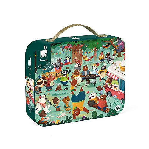 Janod 54 Piece Bear Family Jigsaw Puzzle Ages 5 Family Bonding Engaging Bear Theme Promotes Creativity and Motor Skills Durable AwardWinning Safety Certified - Image 1