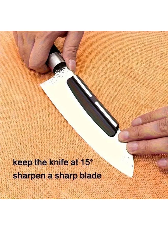 2Pcs Diamond Sharpening Stone with Angle Guide Professional Handheld Kitchen Knife Sharpener - Image 4