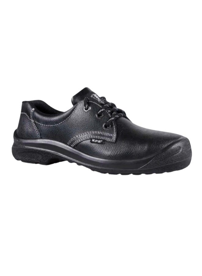 KING POWER Steel Toe Boots for Men Work Boots Industrial Construction Non-Slip WaterProof Leather Shoes Anti-Puncture Safety Boots Breathable Comfortable Size:UK 8(BLACK)  - Image 2