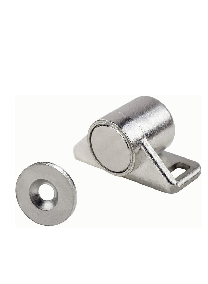 Zikra 4 Pack Magnetic Cabinet Door Catch with Magnets for Cabinet Door Latch Closer Cabinet Magnetic Catch for Kitchen Closet Door Closing Magnetic Door Catch Closer Silver - Image 5