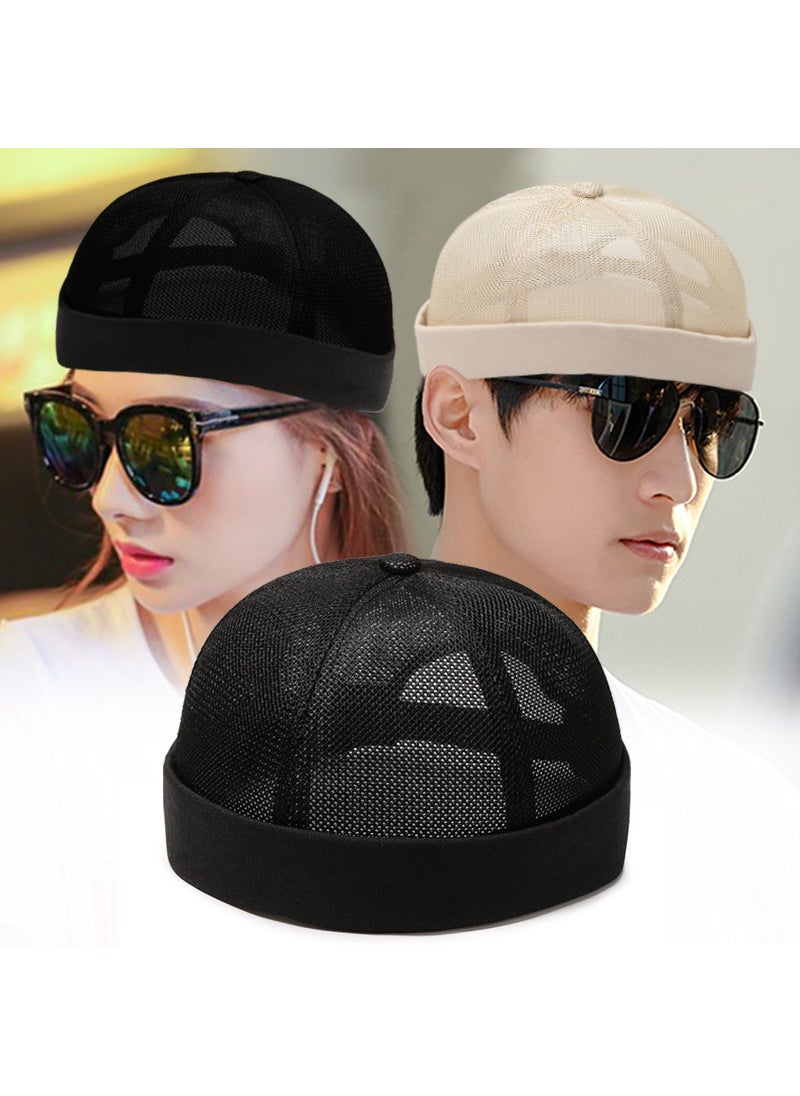 Generic - Summer Breathable Mesh Melon Cap Unisex Yellow - Image 1