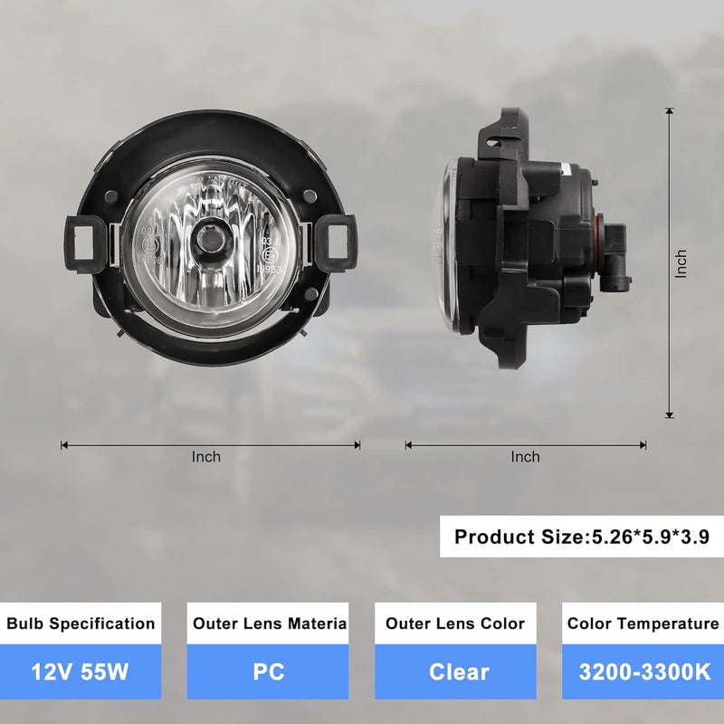 ROXX Fog Lights for 2010-2020 Nissan Frontier & 2005-2015 Nissan Xterra with Wiring Harness & Switch - Image 5