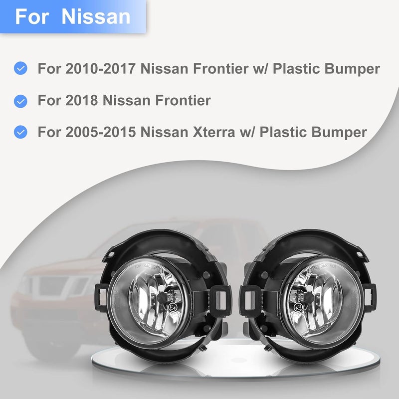 ROXX Fog Lights for 2010-2020 Nissan Frontier & 2005-2015 Nissan Xterra with Wiring Harness & Switch - Image 2