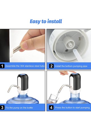 مضخة زجاجة المياه ، مبرد مياه ، مضخة مياه كهربائية محمولة ، USB شحن - view 4